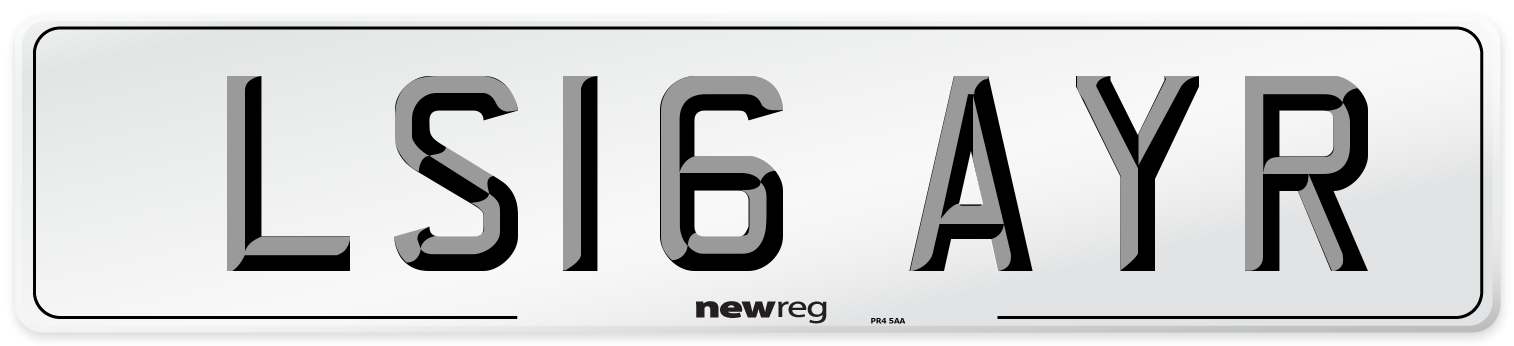 LS16 AYR Number Plate from New Reg